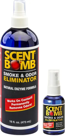 Scent Bomb Odor Eliminator Spray Enzyme Based Strong Pet Odor Eliminator for Home, Air Freshener for Room, Bathroom and Kitchen, Removes Smoke Dog Pee Cat Urine Poof Smell Deodorizer, 2 Bottle