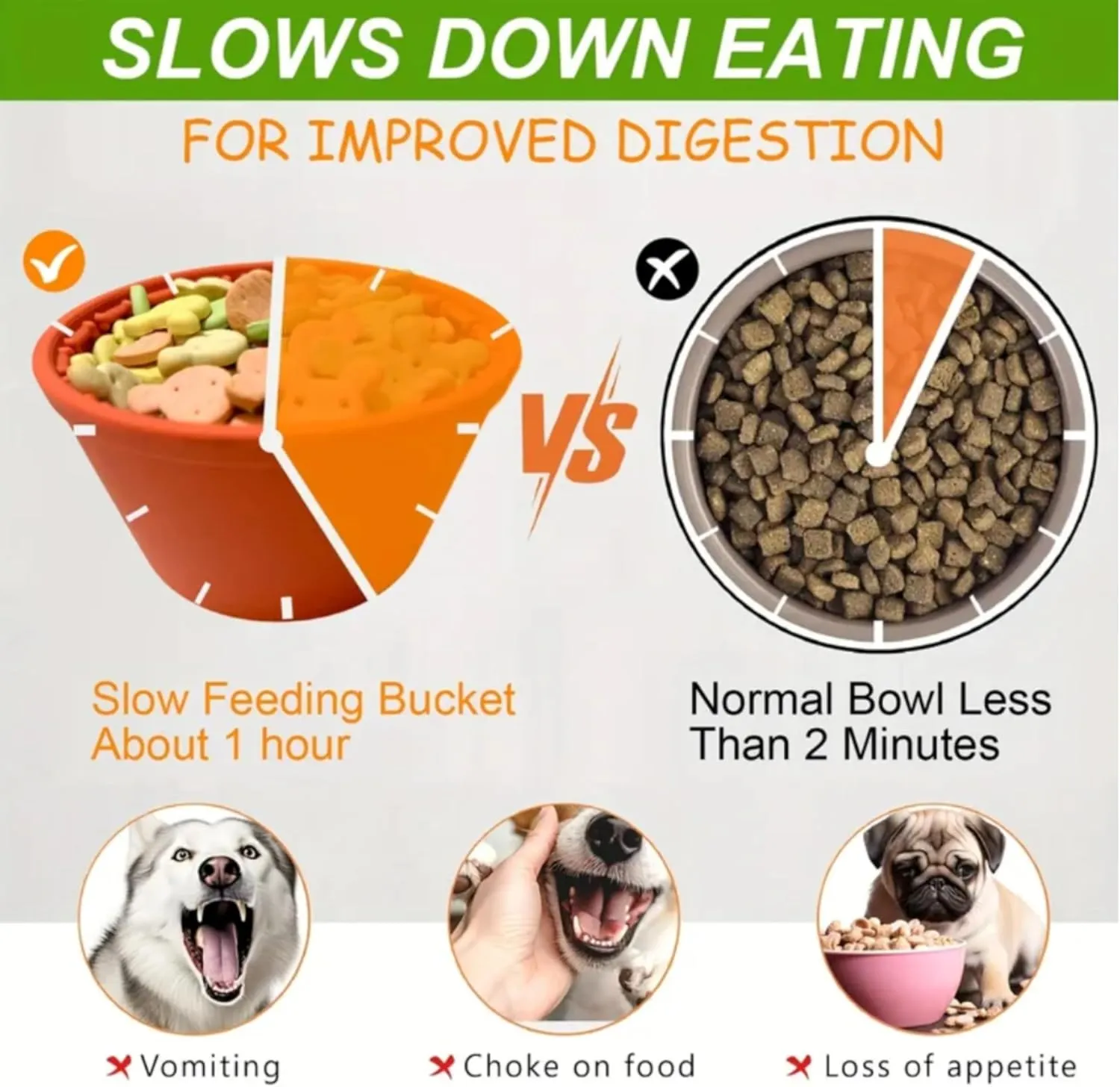 Silicone Slow Feeder Dog Bowl Dogs and Cats, Anxiety and Boredom Relief Fun Maze Bloat Stop BPA-Free Anti-Choking Stop Gulping Pet Feeder