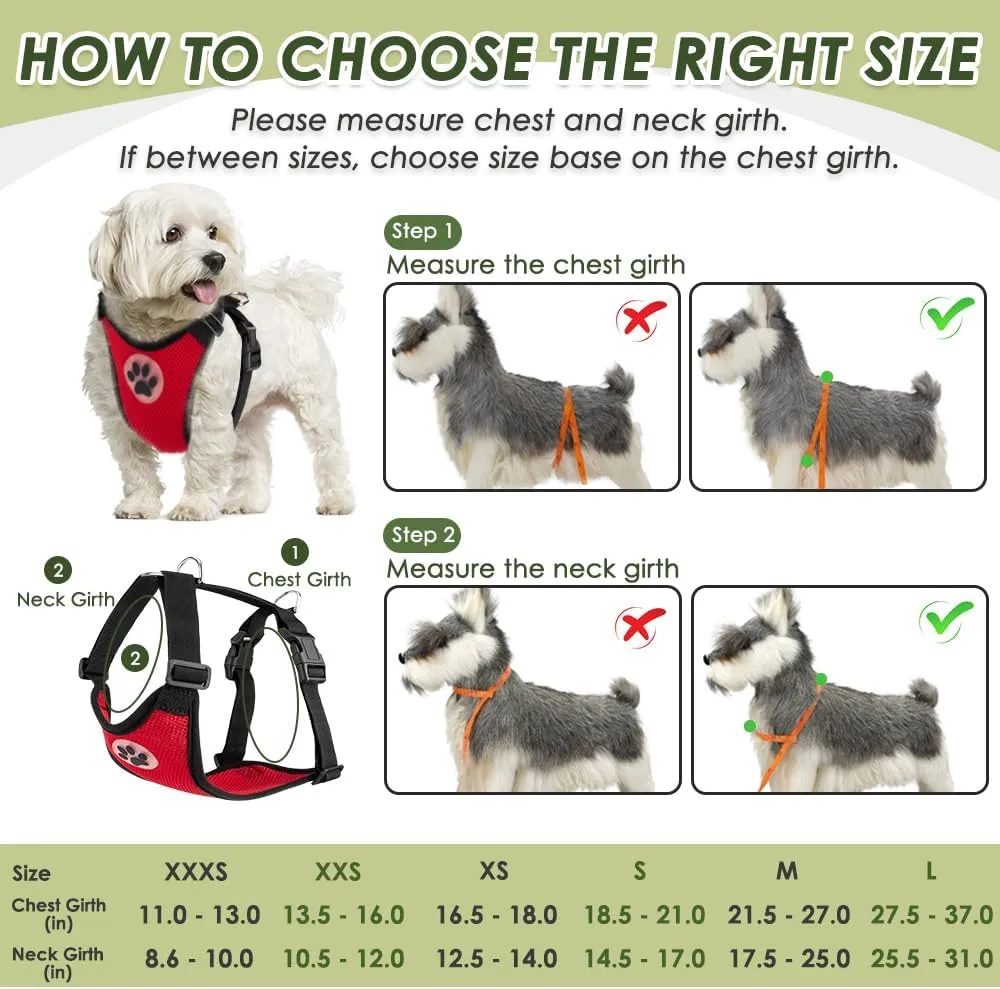 SlowTon Dog Seat Belt Harness for Car, Dog Car Harness Adjustable Mesh Breathable & Dog Seatbelt Safety Tether with Elastic Bungee for Small Medium Large Pets(Red, Single Clip, M)