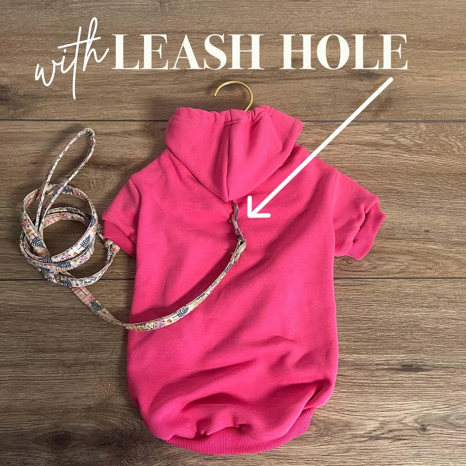 Soon to Be Big Sister Dog Hoodie Fleece Lined Pullover Sweatshirt with Leash Hole (Baby Pink, Small 56)