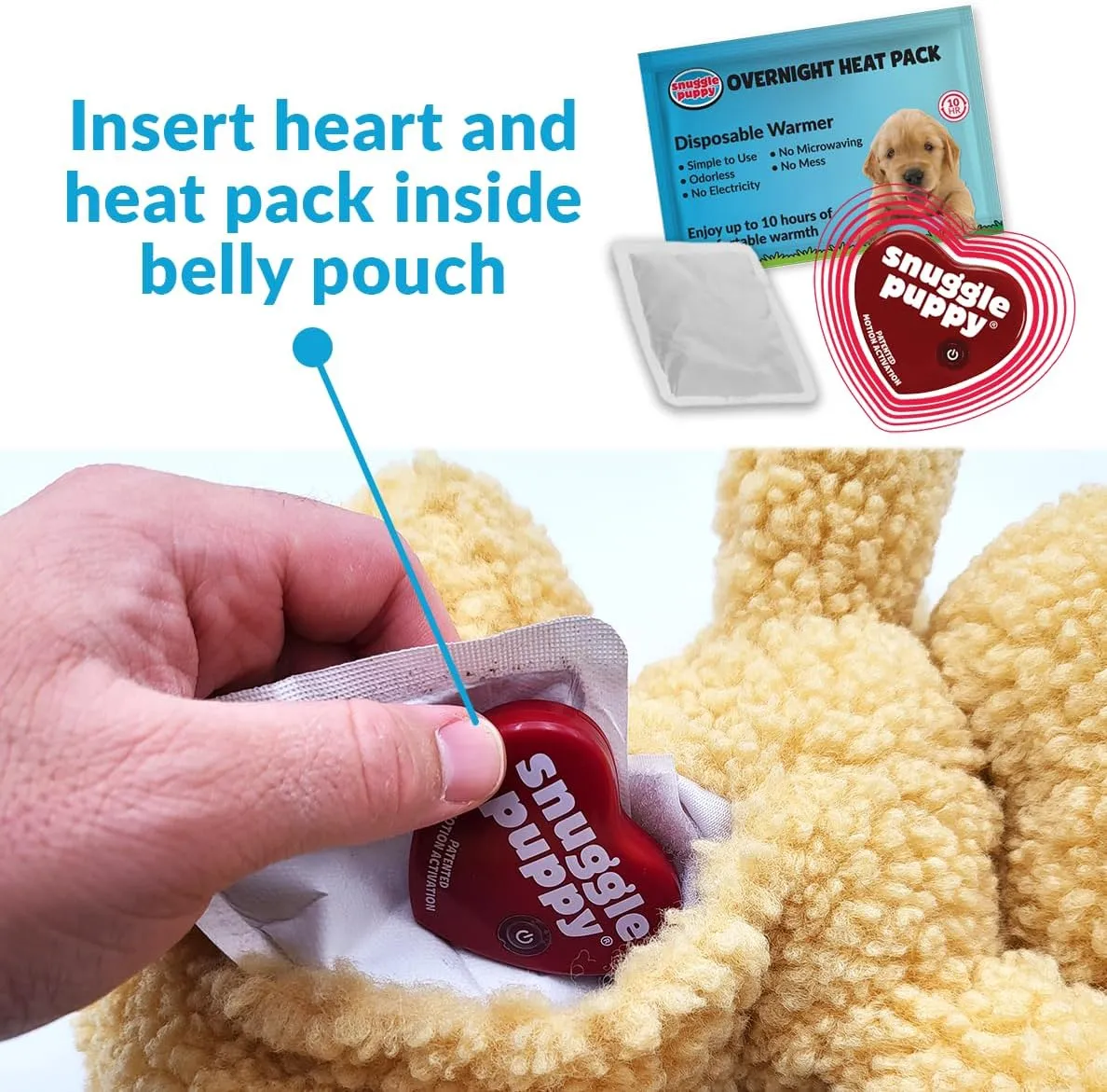 Special Edition Snuggle Puppy Toys - Heartbeat Puppy for Dogs - Pet Anxiety Relief and Calming Aid - Comfort Dog Toys for Behavioral Training in Doodle