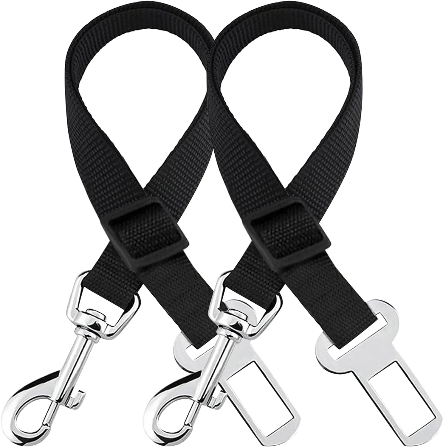 SunGrow Dog Seat Belt for Car, Adjustable Nylon Pet Seatbelt, Supports All Cars, Dog Car Leash Seat Belt, Seatbelt for Dogs, Cats & Ferrets Travel Harness