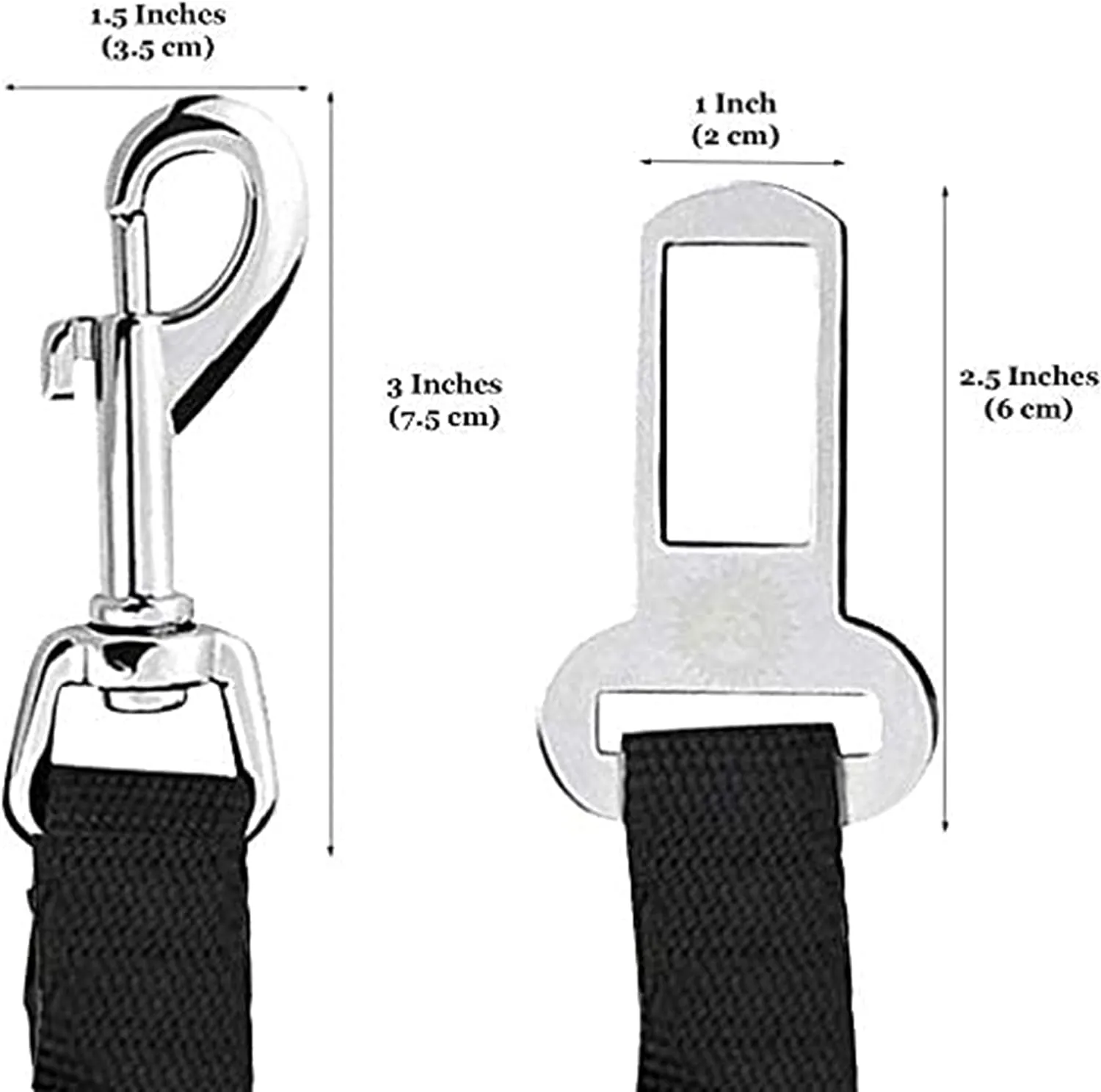 SunGrow Dog Seat Belt for Car, Adjustable Nylon Pet Seatbelt, Supports All Cars, Dog Car Leash Seat Belt, Seatbelt for Dogs, Cats & Ferrets Travel Harness
