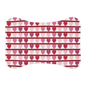 Sweet Heart Pattern Pet Feeding Mat Bone Shape Dog/Cat Food Placemat