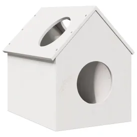 vidaXL Cat House White 41x50x50 cm Solid Wood Pine