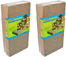 Ware Manufacturing (2 Packages) CWM12003 Corrugated Replacement Scratcher Pads Double Wide - 2 Pads per Package