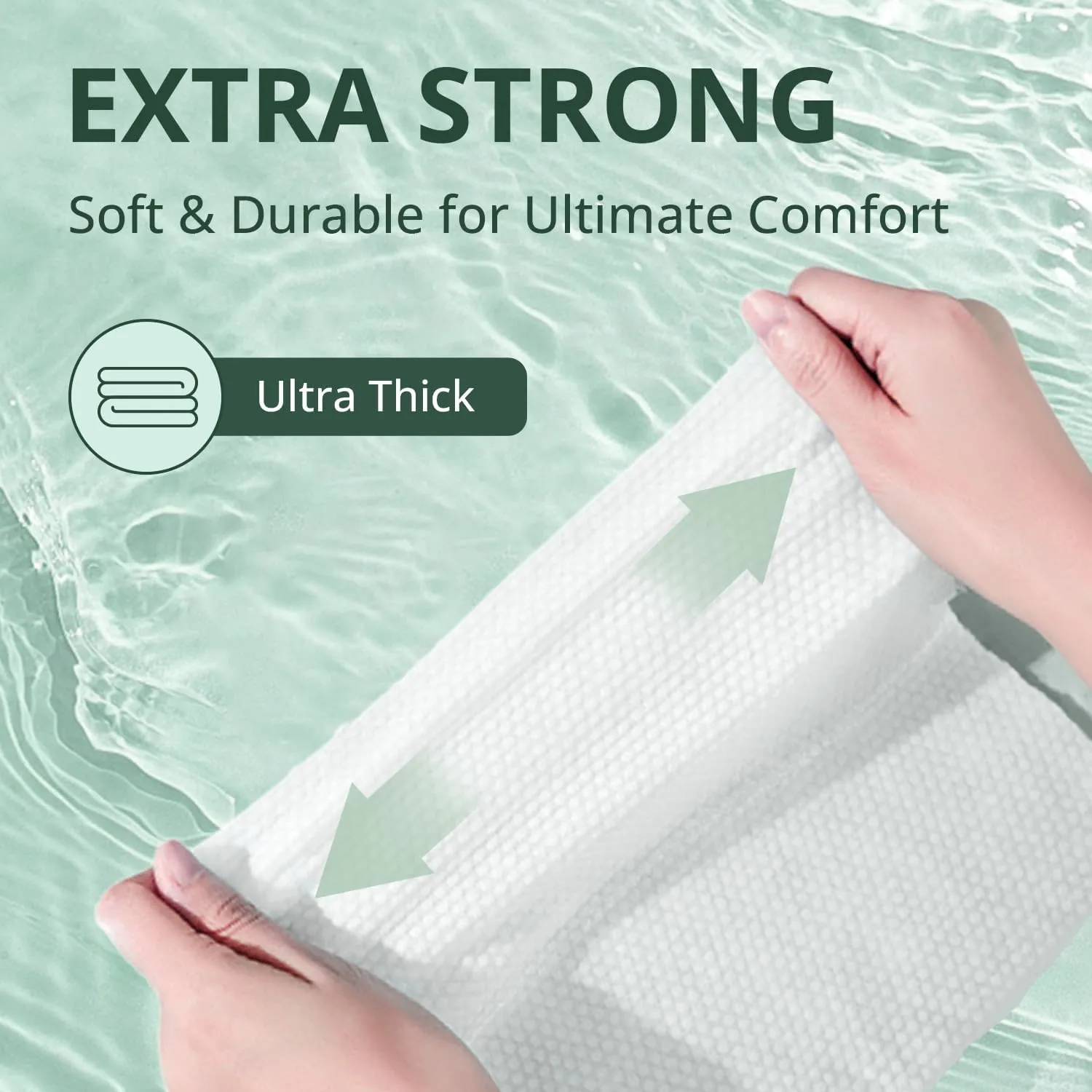 Wet Wipes for Adults, 8"x12" Extra Large Body Cleansing Wipes for Elderly & Incontinence, Extra Thick Adult Washcloths Disposable with Aloe & Vitamin E, Unscented, 220 Count (4 Packs of 55)