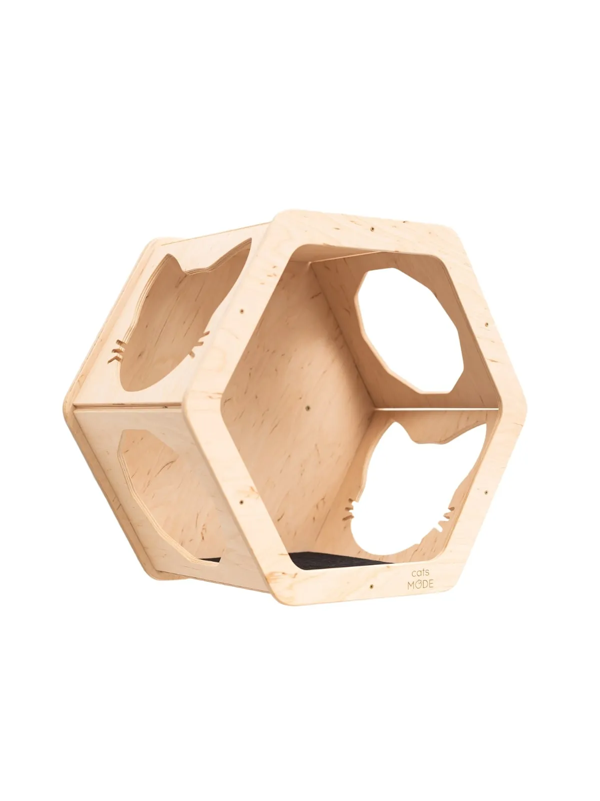Wooden Cat Shelf Oak