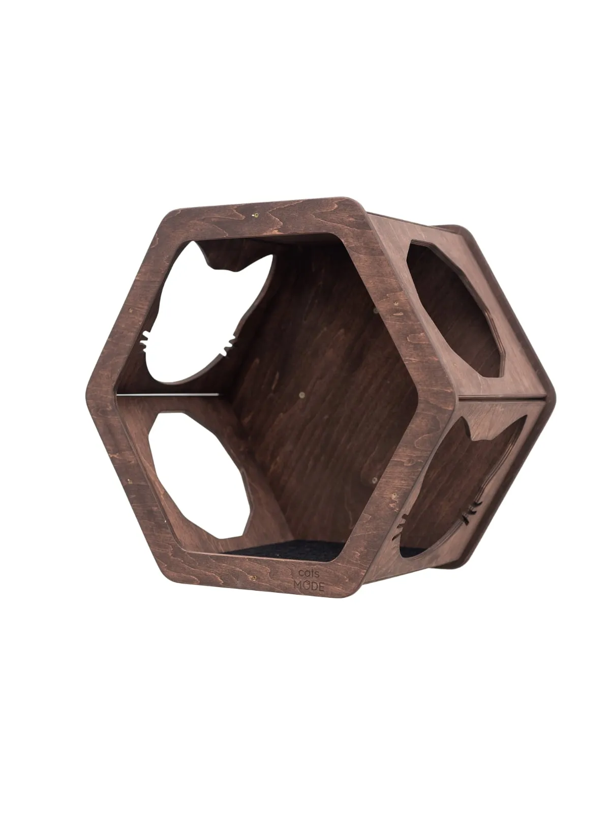 Wooden Cat Shelf Oak