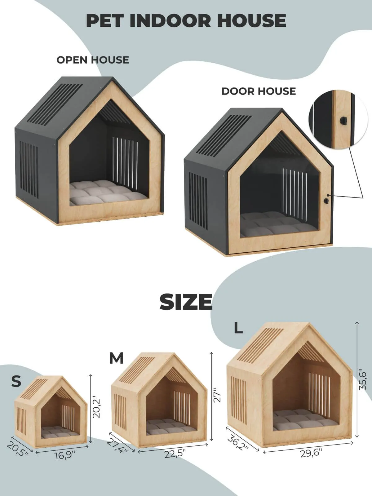 Wooden Indoor Dog House