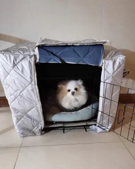ZIMGOD Winter Dog Cage Cover to Keep Warm, Thermal Insulated Dog Crate Kennel Cover, Warmth Kennel Cover for Cat House, Privacy Protection Bird Cage Cover(125x95x110cm (49.2x37.4x43.3in))