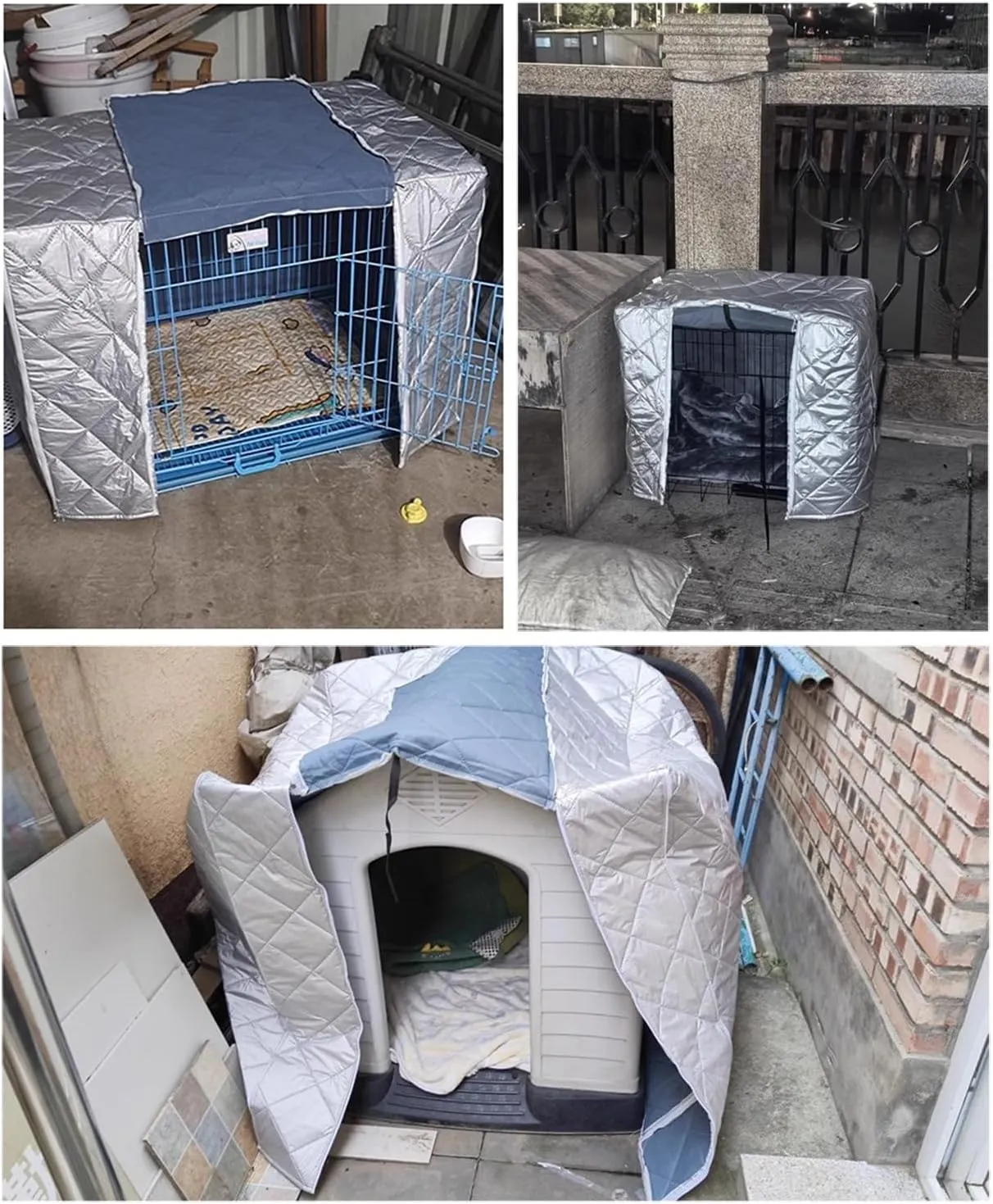ZIMGOD Winter Dog Cage Cover to Keep Warm, Thermal Insulated Dog Crate Kennel Cover, Warmth Kennel Cover for Cat House, Privacy Protection Bird Cage Cover(125x95x110cm (49.2x37.4x43.3in))